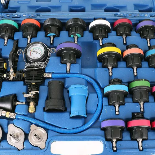 Set Tester Radiator și Detector Scurgeri Sistem de Răcire (28 piese) TC Technic DN-G1029