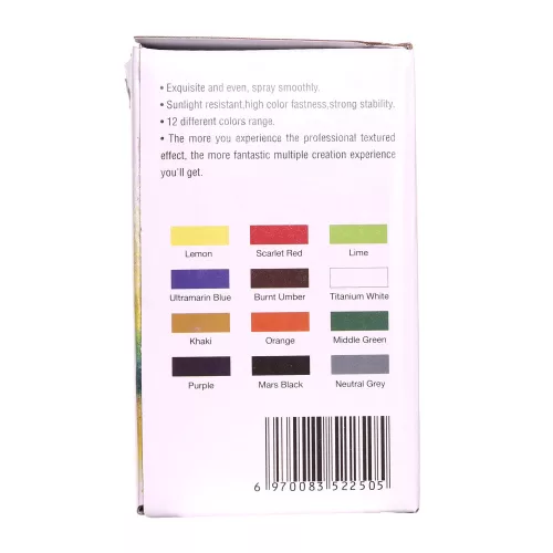Set Vopsele Acrilice pentru Aerograf 12 Culori 30ml Fengda Timbertech Mix-I