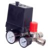 Presostat pentru Compresoare cu Regulator de Presiune și 2 Manometre, 400V, 1/4" Tehnic PL400-2