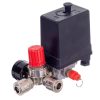 Presostat pentru Compresoare cu Regulator de Presiune și 2 Manometre, 400V, 1/4" Tehnic PL400-2