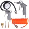 Set Pistol Pneumatic 6 Piese cu Adaptoare de Suflare și Umflare, Compatibil cu Majoritatea Compresoarelor, Furtun 30 cm, Vârfuri de Umflare Incluse