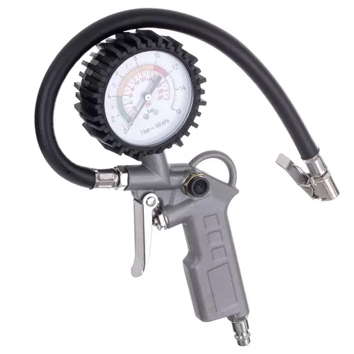 Set Pistol Pneumatic 6 Piese cu Adaptoare de Suflare și Umflare, Compatibil cu Majoritatea Compresoarelor, Furtun 30 cm, Vârfuri de Umflare Incluse