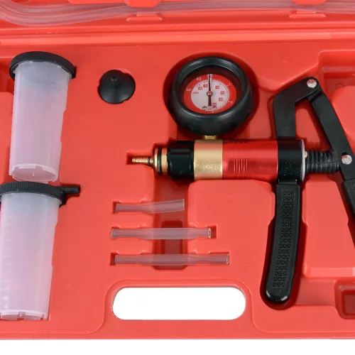 Set de Pompe de Vid și Presiune cu Geantă din Plastic (Interval Vid: -1 Bar, Presiune: +4 Bar) TC Technic LT-A1024