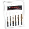 Set de Burghie pentru Filetare M3-M10 (6 Piese) cu Carcasă din Plastic, Oțel de Mare Viteză (HSS) Titaniu TC Technic DN-F1284-1