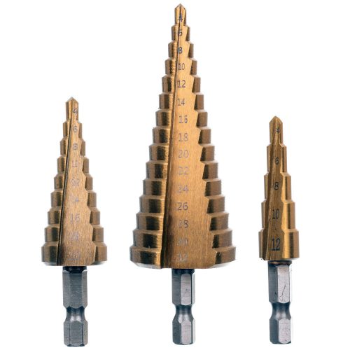 Set Burghie Conice pentru Metal 4-32mm Oțel Rapid cu Acoperire din Titan