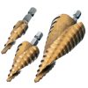 Set de Burghie Conice cu Trepte, Acoperire Titan, în Carcasă de Plastic (3 bucăți) 4-32mm TC Technic F1289