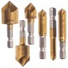 Set de Burghie Conice pentru Înecare, 6-19 mm, 6 Piese, Acoperire Titan-Nitrid
