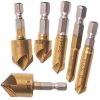 Set de Burghie Conice pentru Înecare, 6-19 mm, 6 Piese, Acoperire Titan-Nitrid