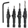 Set Burghie cu Înecare și Conector Bit pentru Găuri de 6-12 mm (4 piese) TC Technic F1286