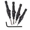 Set Burghie cu Înecare și Conector Bit pentru Găuri de 6-12 mm (4 piese) TC Technic F1286