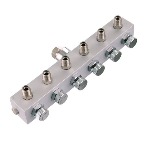 Distribuitor de Aer pentru Pistol de Vopsit cu 6 Ieșiri 1/8" și 1 Intrare 1/4" Technic BD13-6