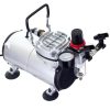 Pachet Precizie Airbrush pentru Saloane de Înfrumusețare, Tatuaje și Modelism - Compresor Fără Ulei cu Funcționare Continuă și Termostat