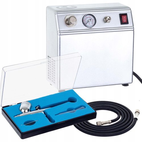 Set Aerograf Profesional cu Compresor, Regulator, Furtun și Pulverizator pentru Salone de Frumusețe TC Technic As16-3K