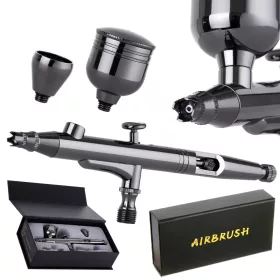   Airbrush Profesional pentru Modelare cu Duza de 0.3 mm și Două Rezervoare Technic X301