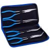 Set de Clești Lungime 280 mm cu Vârfuri Drepte și Îndoite TC Technic DN-H1116, cu Husă de Depozitare