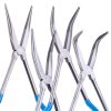 Set de Clești Lungime 280 mm cu Vârfuri Drepte și Îndoite TC Technic DN-H1116, cu Husă de Depozitare