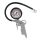 Pistol Profesional de Umflare Anvelope Auto cu Manometru cu Glicerină (Metal)