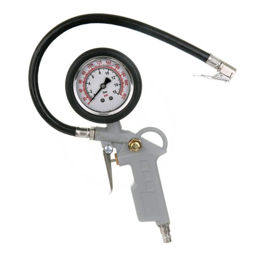 Pistol Profesional de Umflare Anvelope Auto cu Manometru cu Glicerină (Metal)