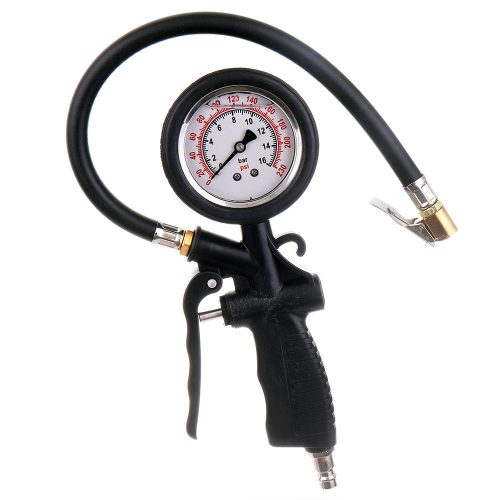 Pistol de Umflat Anvelope cu Manometru Glicerinos, din Material Plastic, cu Conector Rapid 1/4"