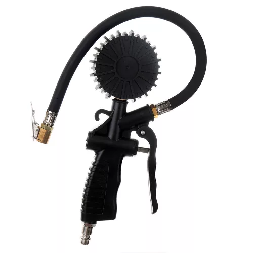 Pistol Profesional pentru Umflat Anvelope Auto cu Manometru, 16 Bar, Compatibil cu Compresor, TG-15-3, Fiting Rapid 1/4", Plastic Durabil, Duza Metalică