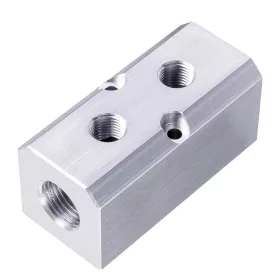   Bloc Distribuitor Aer din Aluminiu pentru Pneumatică 2x1/2" și 2x1/4" Technic AC0042