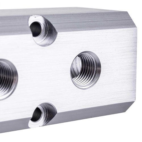 Bloc Distribuitor Aer din Aluminiu pentru Pneumatică 2x1/2" și 2x1/4" Technic AC0042