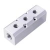 Bloc Distribuție Aer din Aluminiu pentru Pneumatică, 2x1/2" și 3x1/4", Technic AC0052