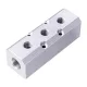 Bloc Distribuție Aer din Aluminiu pentru Pneumatică, 2x1/2" și 3x1/4", Technic AC0052