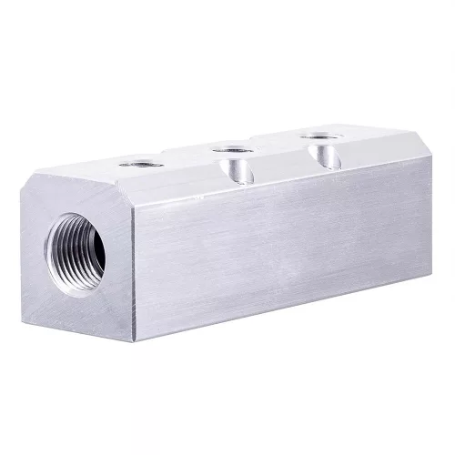Bloc Distribuție Aer din Aluminiu pentru Pneumatică, 2x1/2" și 3x1/4", Technic AC0052