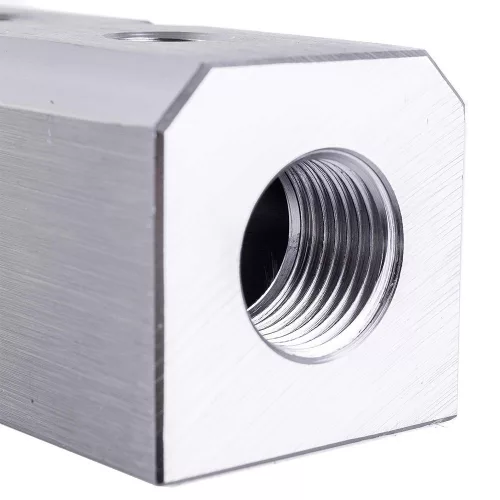 Bloc Distribuție Aer din Aluminiu pentru Pneumatică, 2x1/2" și 3x1/4", Technic AC0052