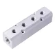 Bloc Distribuție Aer din Aluminiu pentru Pneumatică 2x1/2" 4x1/4" Technic AC0061