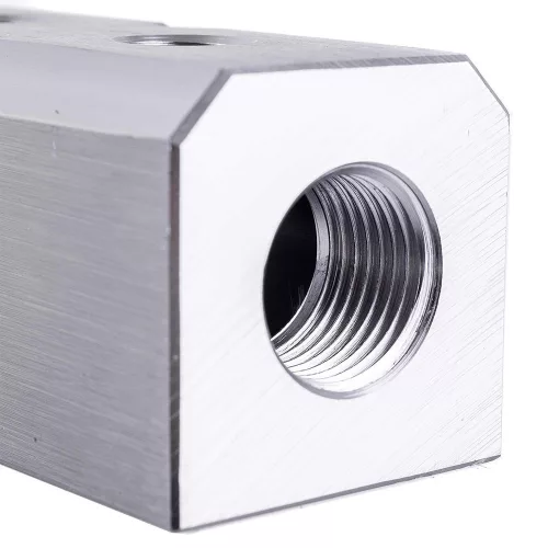 Bloc Distribuție Aer din Aluminiu pentru Pneumatică 2x1/2" 4x1/4" Technic AC0061