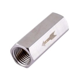   Supapă de Reținere Liniară pentru Compresoare 1/4" Technic CV02, Filet 1/4", Presiune Maximă 10 Bar, Temperaturi de Operare -5 - +60 °C, Lungime Totală 40 mm