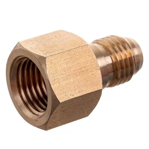 Adaptor Reductor Azot 1/4" SAE la G 1/4", Alamă pentru Sisteme de Răcire și Aer Condiționat Auto