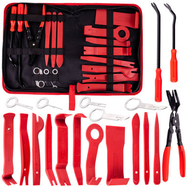 Set Profesional de Instrumente pentru Demontare Tapițerie Auto, 19 Piese, Nailon și Metal, Compatibil cu Audi, Volkswagen, Skoda, Seat, Mercedes, Ford