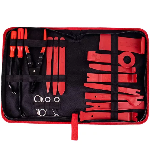 Set Profesional de Instrumente pentru Demontare Tapițerie Auto, 19 Piese, Nailon și Metal, Compatibil cu Audi, Volkswagen, Skoda, Seat, Mercedes, Ford