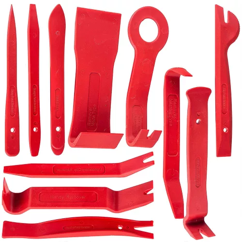 Set Profesional de Instrumente pentru Demontare Tapițerie Auto, 19 Piese, Nailon și Metal, Compatibil cu Audi, Volkswagen, Skoda, Seat, Mercedes, Ford
