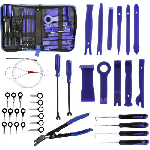 Set Profesional pentru Tapițerie Auto de 40 de Piese TC Technic F3009 - Extractoare, Clești, Instrumente de Îndepărtare Tapițerie și Cleme