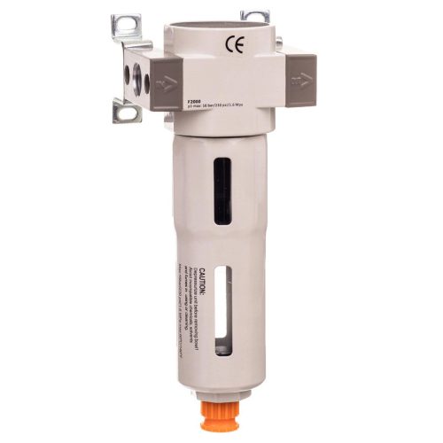 Filtru de Aer, Separator Ulei și Apă 1/4" F2000-02, 5 Microni, Racord 12 mm, Presiune 0-10 bar