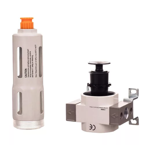 Filtru de Aer, Separator Ulei și Apă 1/4" F2000-02, 5 Microni, Racord 12 mm, Presiune 0-10 bar