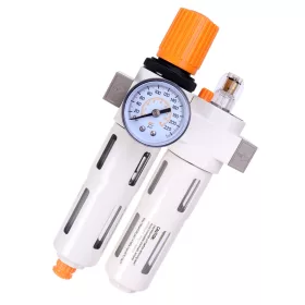   Bloc Complet de Pregătire Aer - Filtru, Separator de Apă, Uleiator 1/4" Technic FC2010-02-40, Presiune de Operare 0-10 bar, Debit Maxim 1500 l/min, Volum Rezervor 100 ml