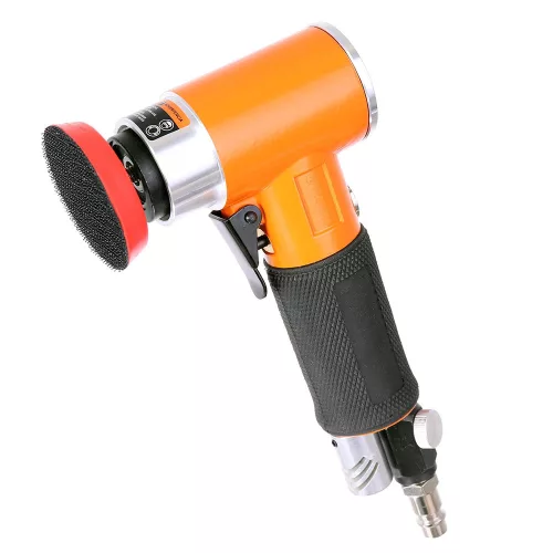 Polizor unghiular pneumatic excentric Technic PT942, diametru disc 50 mm, conector aer 1/4", consum aer 170 l/min, viteză maximă 15000 rotații/min, greutate ~0,7 kg, lungime 160 mm