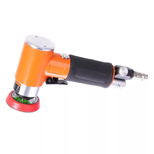 Polizor unghiular pneumatic excentric Technic PT942, diametru disc 50 mm, conector aer 1/4", consum aer 170 l/min, viteză maximă 15000 rotații/min, greutate ~0,7 kg, lungime 160 mm