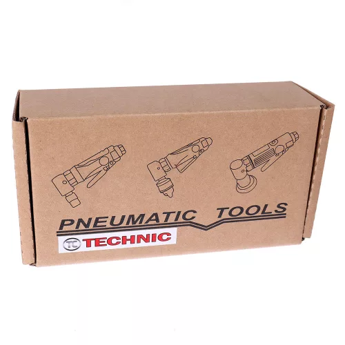 Polizor unghiular pneumatic excentric Technic PT942, diametru disc 50 mm, conector aer 1/4", consum aer 170 l/min, viteză maximă 15000 rotații/min, greutate ~0,7 kg, lungime 160 mm