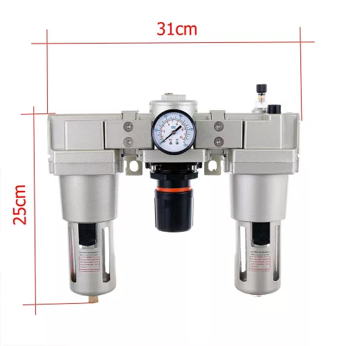 Unitate de Pregătire Aer - Filtru, Separator, Uleiator Automat și Regulator Presiune 1" Tehnic AC5000-10 - 20 Microni