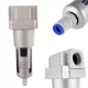 Filtru de Aer, Separator de Ulei și Dehidrator cu Evacuare Automată a Apei 3/4" Technic AF5000-06D, 20 Microni