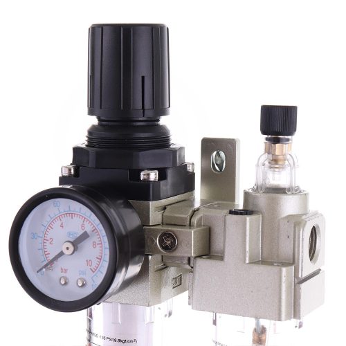 Unitate de Preparare Aer - Filtru, Separator de Apă, Regulator de Presiune și Uleiator 1/4" Technic AC2010-02 - 20 Microni