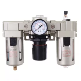   Unitate de Pregătire a Aerului - Filtru de Aer, Regulator de Presiune, Separator de Apă, Ungător Automat 1/2" Tehnic AC4000-04-20 Micron