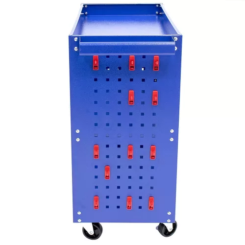 Carucior Robust cu 3 Polițe, Roți cu Rulmenți și Frâne, Suporturi pentru Scule - TC Technic