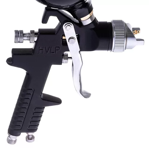Pistol de vopsit TECHNIC H-827P HVLP cu Duză de 1,4 mm și Rezervor de 600 ml (Negru)